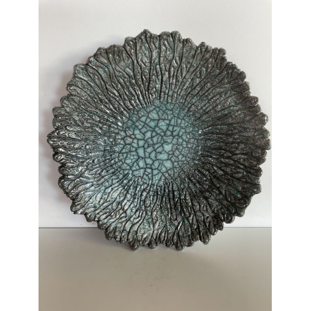 Grande coupe décorative en céramique Raku