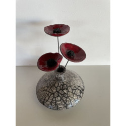 Vase "zen" Raku Ceramic