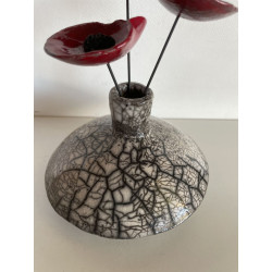 Vase "zen" Raku Ceramic
