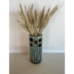 Vase "Petites fleurs" Céramique Raku