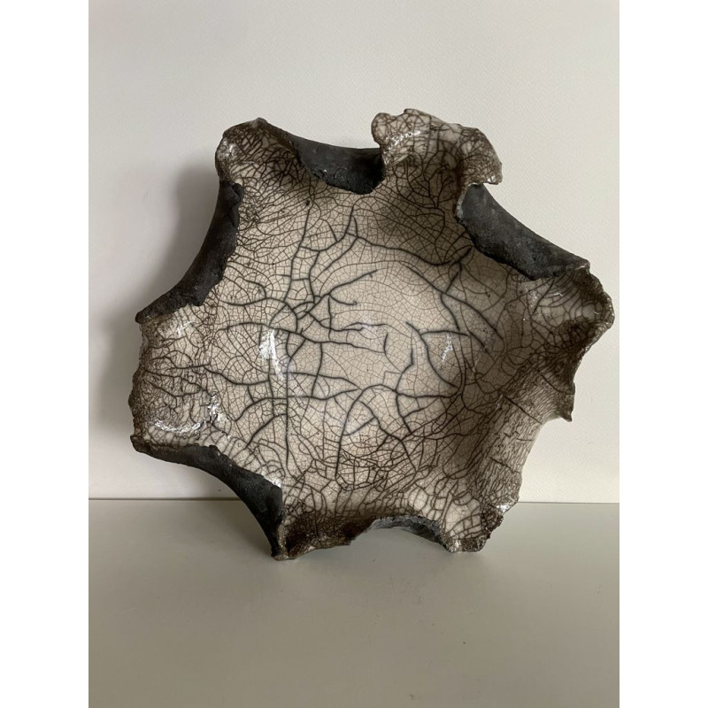 Décoration raffinée en céramique raku original et unique.