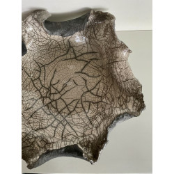 Décoration raffinée en céramique raku original et unique.