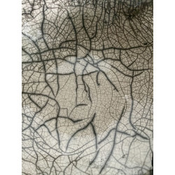 Décoration raffinée en céramique raku original et unique.