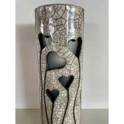 Unique creation of artisanal art as a decorative Raku lamp