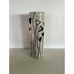 Artisanat d'art, création unique pour cette lampe raku décorative