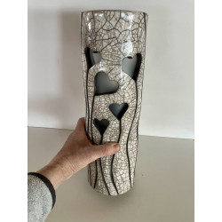 Artisanat d'art, création unique pour cette lampe raku décorative