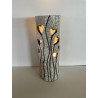 Unique creation of artisanal art as a decorative Raku lamp