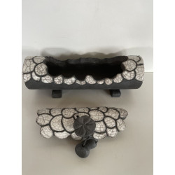 Création artisanale entièrement faite  à la main céramique raku