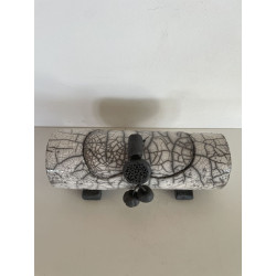 Boite en céramique raku de forme bambou