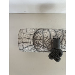 Boite en céramique raku de forme bambou