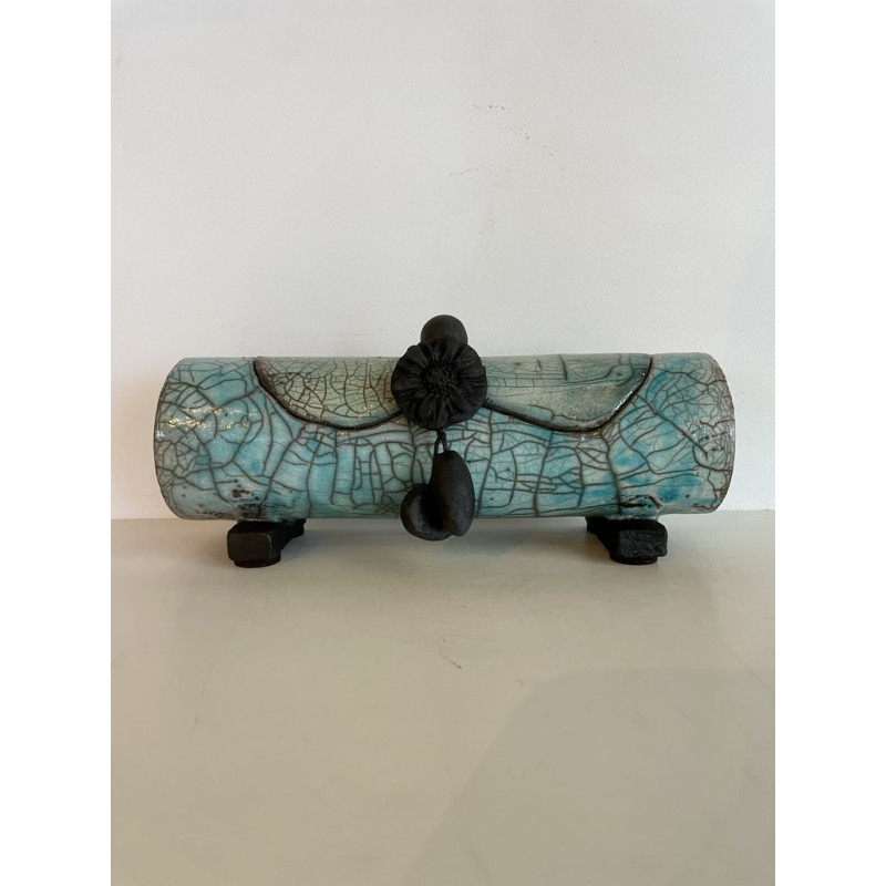 Boîte originale céramique raku création artisanale pièce unique