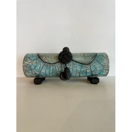 Boîte originale céramique raku création artisanale pièce unique