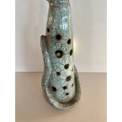 Magnificent raku cat and so funny