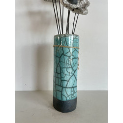 Décoration Originale avec ses petites fleurs en céramique Raku