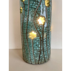 Original decorative Raku lamp gives a great vibe