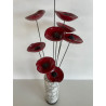 Contemporary Vase with its Raku Ceramic Flowers