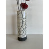 Contemporary Vase with its Raku Ceramic Flowers