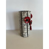 "Poppies" Raku ceramic vase