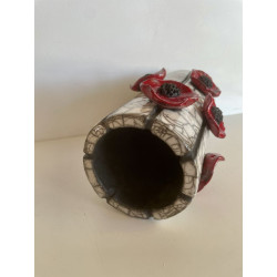 "Poppies" Raku ceramic vase