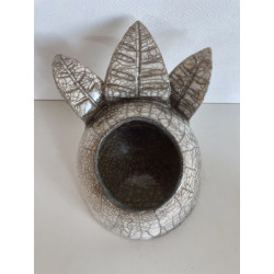 Trop mignonne cette boîte "Poule" en céramique raku, j'adore !