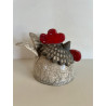 Trop mignonne cette boîte "Poule" en céramique raku, j'adore !