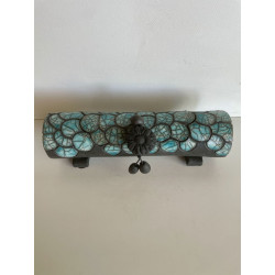 Boîte "Croco" Céramique Raku Turquoise