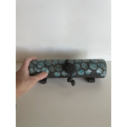 Boîte "Croco" Céramique Raku Turquoise