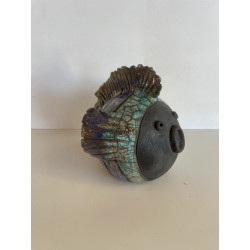 Duo de Poissons en Céramique Raku