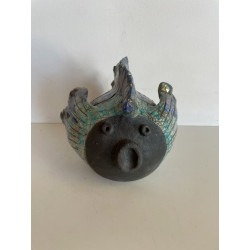 Duo de Poissons en Céramique Raku