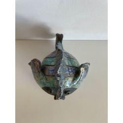 Duo de Poissons en Céramique Raku