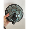 Bel objet décoratif et unique pour cette boîte en raku art déco