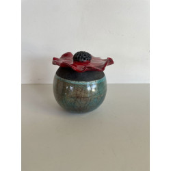 Boîte céramique raku décorative