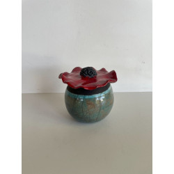 Boîte céramique raku décorative