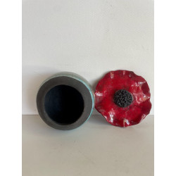 Boîte céramique raku décorative