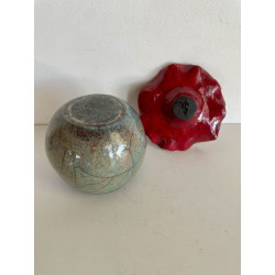 Boîte céramique raku décorative