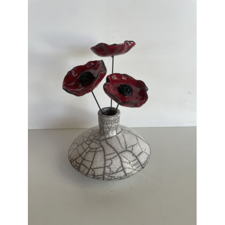 Vase "zen" Raku Ceramic