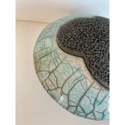 Artisanat d'art français pour cette boîte élégante boite ronde raku