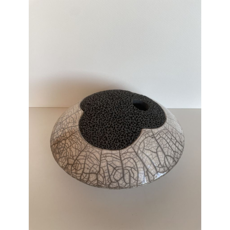 Unique lagoon-colored raku ceramic box