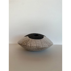 Unique lagoon-colored raku ceramic box