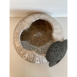 Unique lagoon-colored raku ceramic box