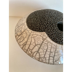 Unique lagoon-colored raku ceramic box