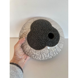 Unique lagoon-colored raku ceramic box