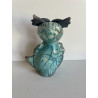 Turquoise Owl Raku Ceramic