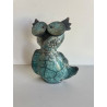 Turquoise Owl Raku Ceramic