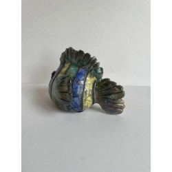 Poisson "Rigolo" en céramique raku coloré. Une jolie pièce décorative