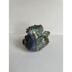 Poisson "Rigolo" en céramique raku coloré. Une jolie pièce décorative