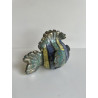 Poisson "Rigolo" en céramique raku coloré. Une jolie pièce décorative