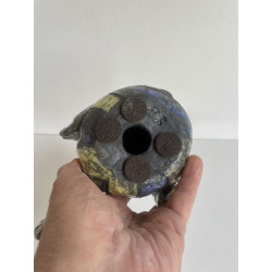 Poisson "Rigolo" en céramique raku coloré. Une jolie pièce décorative