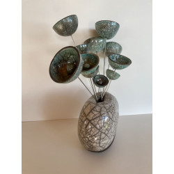 Création artisanale pour cet ensemble florale très contemporain