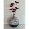 Pièce décorative très design en céramique raku.